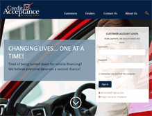Tablet Screenshot of creditacceptance.com